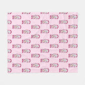 "2つの食べのためののトリートメント"妊娠ハロウィーン幽霊 フリースブランケット (正面(横))