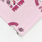 "2つの食べのためののトリートメント"妊娠ハロウィーン幽霊 フリースブランケット (角)