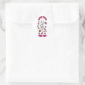 "2つの食べのためののトリートメント"妊娠ハロウィーン幽霊 ラウンドシール (バッグ)