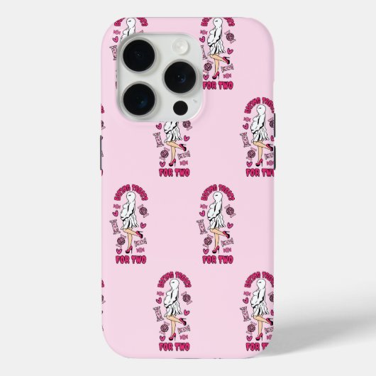 "2つの食べのためののトリートメント"妊娠ハロウィーン幽霊 Case-Mate iPhoneケース (裏面)