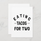 2つの食べ物妊娠ギフトのための妊婦ののタコス サンキューカード (正面/裏面)