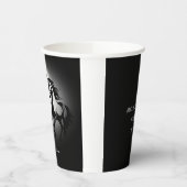 2つの馬の愛の白黒馬好きカップル 紙コップ (左)