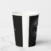 2つの馬の愛の白黒馬好きカップル 紙コップ (右)