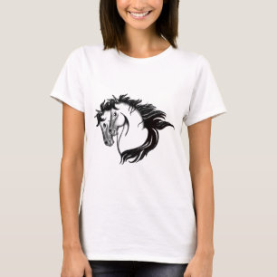 2つの馬頭部 Tシャツ