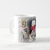 2つの骨董品のネズミ コーヒーマグカップ (正面左)