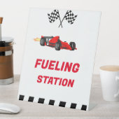 2つの高速の燃料供給駅の標識を育てる車のレース 台座サイン (インサイチュ)