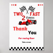 2つの高速2つの奇妙なレースカーの誕生日パーティーの好意 ポスター (正面)