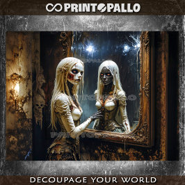 2つの魂、1つの鏡。妹か？ 薄葉紙