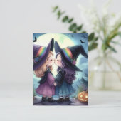 2つの魔女キスプライドシリーズ水の色ハロウィーン ポストカード (スタンド正面)