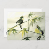 2つの鳥はがき ポストカード (正面/裏面)