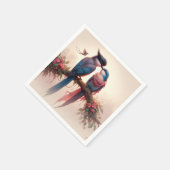 2つの鳥フラットサンキューカード スタンダードカクテルナプキン (角)