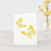 2つの黄色い蝶のノートカード カード (黄色い花)