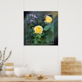 2つの黄色のバラ ポスター (キッチン)