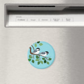 2つの黒いキャップ付き《鳥》アメリカゴガラのツリー マグネット (インサイチュ (食洗機))