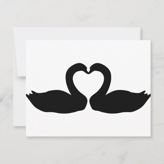 2つの黒いスワンアイコン (正面)