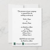 2つの黒い白鳥スイミング結婚式招待状 招待状 (裏面)