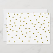 2つの2金ゴールドバルーンと紙吹雪2番目の誕生日パーティー 招待状 (裏面)