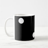 2つの3つの黒ドミノマグ コーヒーマグカップ (左)