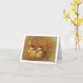 2つの《鳥》アメリカゴガラ カード (黄色い花)