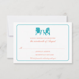 2つのAdirondackチェアRSVP 招待状