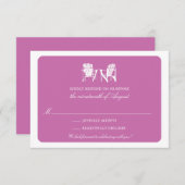 2つのAdirondackチェアRSVP 招待状 (正面/裏面)