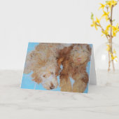 2つのDoodlesグリーティングカード カード (黄色い花)