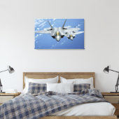 2つのF-22ラプターが太平洋海を飛ぶ2 キャンバスプリント (インサイチュ (寝室))