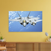 2つのF-22ラプターが太平洋海を飛ぶ2 キャンバスプリント (インサイチュ (リビング))