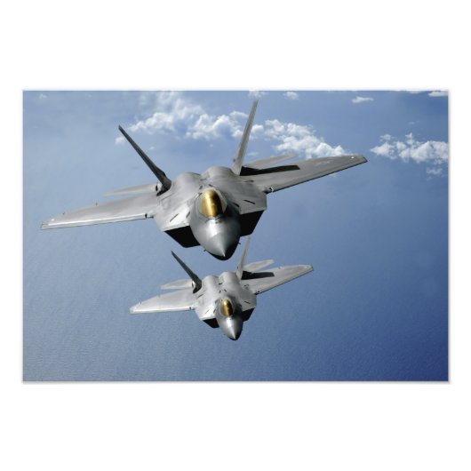 2つのF-22ラプターが太平洋海を飛ぶ2 フォトプリント            (正面)