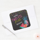 2つのFrutti 2番目のカラフル誕生日パーティー スクエアシール (封筒)