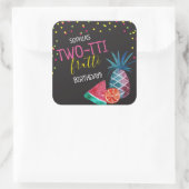 2つのFrutti 2番目のカラフル誕生日パーティー スクエアシール (バッグ)