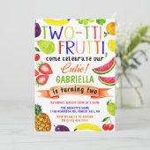 2つのFrutti 2nd誕生日招待状 招待状 (スタンド正面)