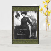 2つのGalsおよびわにはこのあなた自身キャプションを付けます カード (黄色い花)