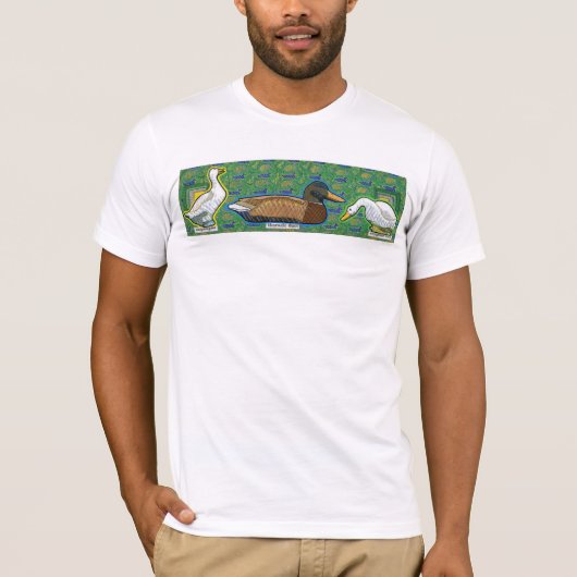 2つのgoosesのTシャツ間のアヒル Tシャツ (正面)
