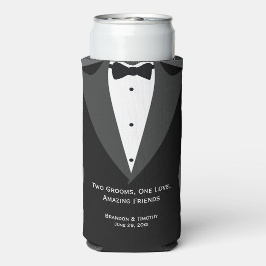 2つのgroomsグルマンギフトセルツァークーラーボックス スリム缶クーラー (Seltzer裏面)