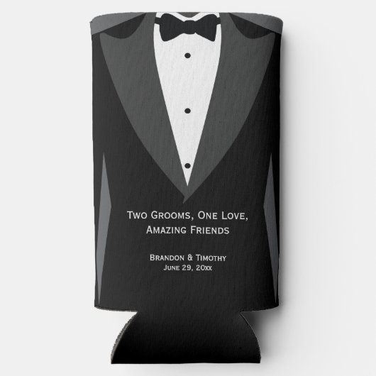 2つのgroomsグルマンギフトセルツァークーラーボックス スリム缶クーラー (裏面)