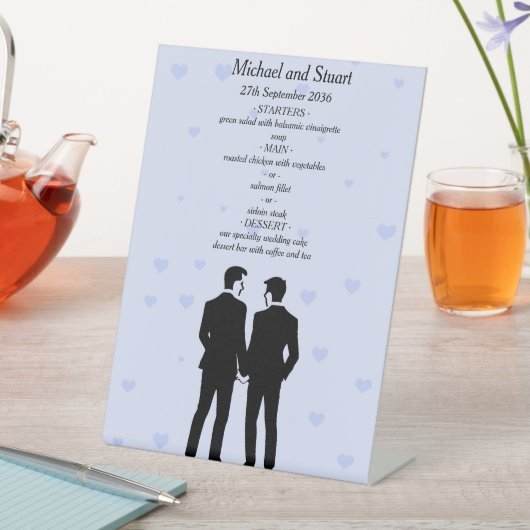 2つのGroomsメニュー 台座サイン (インサイチュ)