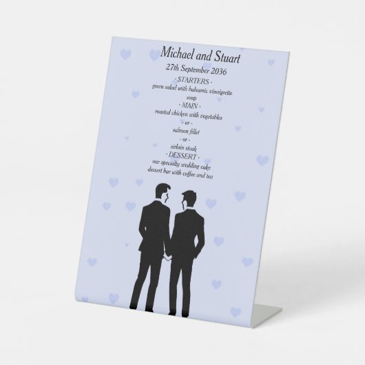 2つのGroomsメニュー 台座サイン (正面)