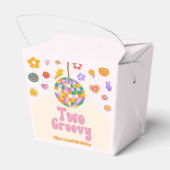 2つのGroovyディスコボール2nd誕生日パーティー フェイバーボックス (裏面サイド)