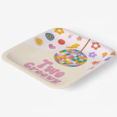 2つのGroovyディスコボール2nd誕生日パーティー ペーパープレート (傾斜あり)