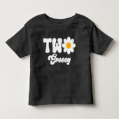 2つのGROOVYデイジー第2の第1誕生日 トドラーTシャツ (正面)