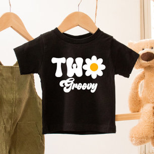 2つのGROOVYデイジー第2の第1誕生日 トドラーTシャツ