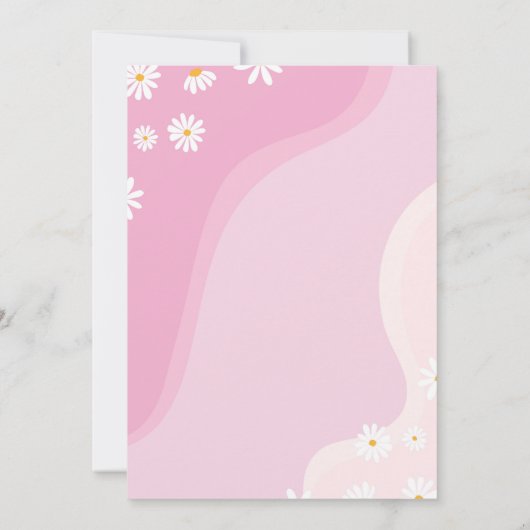 2つのGroovyデイジー2nd誕生日招待状 招待状 (裏面)