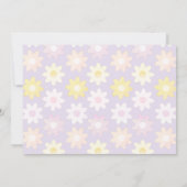 2つのGroovyパステルカラーデイジー2ndバースデーフォト 招待状 (裏面)