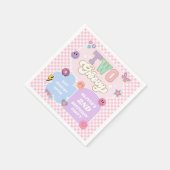 2つのGroovyパッ名門私立校風のチ2nd誕生日パーティー スタンダードカクテルナプキン (角)
