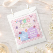 2つのGroovyパッ名門私立校風のチ2nd誕生日パーティー フェイバーバッグ (クリップ留めされた状態)