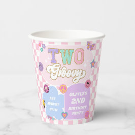 2つのGroovyパッ名門私立校風のチ2nd誕生日パーティー 紙コップ