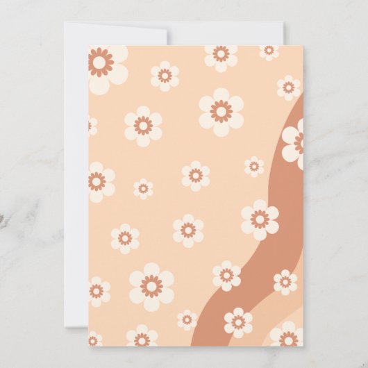 2つのGroovyパーティーレトロ2nd誕生日ニュートラル 招待状 (裏面)