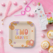 2つのGroovyパーティー紙プレート ペーパープレート (パーティー)