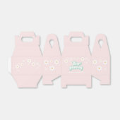 2つのGroovyピンクデイジー2番目の誕生日の好意ボックス フェイバーボックス (折り畳みなし)